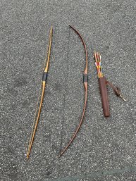 Wooden Bow And Arrows