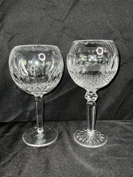 2 Waterford Crystal Balloon Wine Glasses Colleen And Lismore