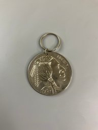 Large Buffalo Nickel Keychain