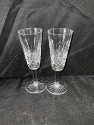 Vintage Waterford Pair Of Lismore Champagne Glasses