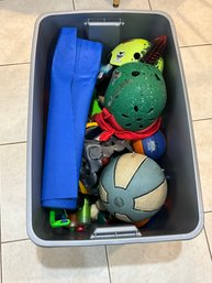 Group Of Toys, Balls And Outdoor Items