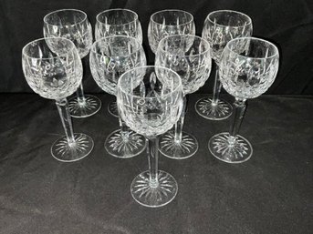 Set Of 9 Waterford Crystal Wine Glasses