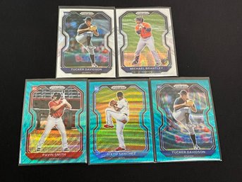 2021 Prizm Baseball Teal And White Wave Rookie Card Lot
