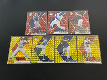 2021 Mosaic Baseball Reactive Red And Yellow Prizm Rookie Cards