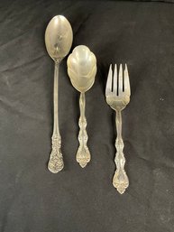 International Silver Company Art Deco Serving Spoons And Meat Fork