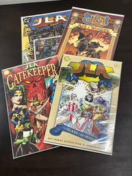 4 JLA Graphic Novels, Ace Of Wonder, The Island Of Dr. Moreau, Working Week And Gatekeeper