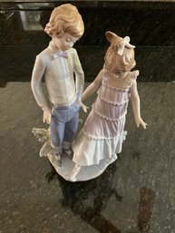 Lladro Figurine #5426 One, Two, Three, Boy & Girl