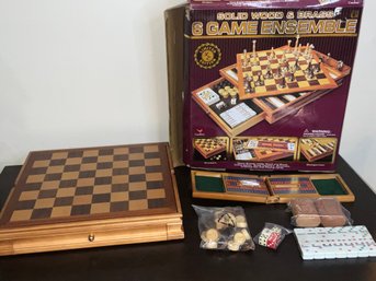 Solid Wood And Brass Game Set