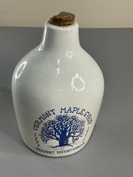 VINTAGE VERMONT BICENTENNIAL MAPLE SYRUP JUG~COBALT BLUE