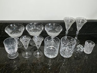 Group Of Crystal And Cut Glass Drinkware