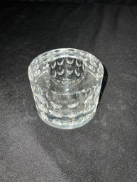 Vintage Glass Crystal Candleholder By Oleg Cassini