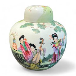 Delicate Hand Painted Japanese Vase Or Jar