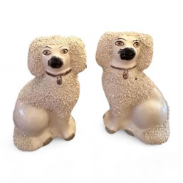 Pair Of Staffordshire Dog Figurines From England