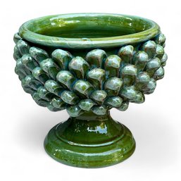 Italian Glazed Ceramic Pine Cone For Good Luck And Prosperity