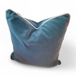 Mohair 20x20 Blue Wool Cushion Throw Pillow Cover