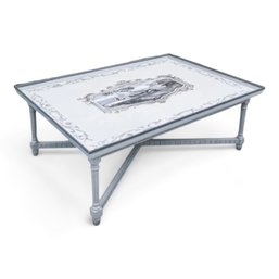 Spectacular Hand Painted Large Coffee Table