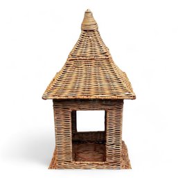 Natural Wicker Asian Pagoda, Lanterns, Bird House