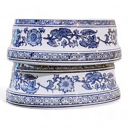 Chic Chinoiserie Ceramic Blue And White Pet Bowls For The Pampered Pet