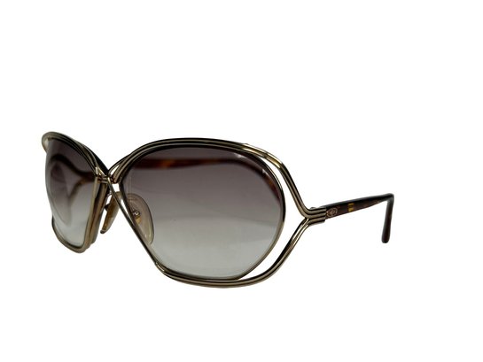 Vintage Christian Dior Metal Frame Prescription Sunglasses - Brown Arm