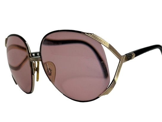 Vintage Christian Dior Metal Frame Prescription Sunglasses - Black Arm