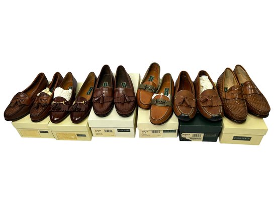 Lot Of 6 Cole Haan Womens Size 9.5 & 10 Loafers & Shoes- Like New Condition
