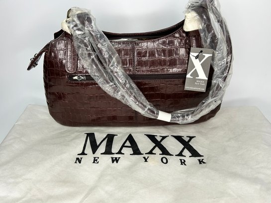 Maxx New York Leather Purse Handbag New With Tags & Dust Cover