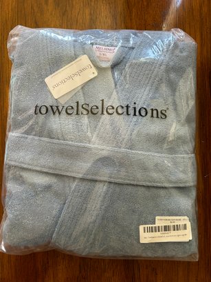 New! Melsimo Towel Selections Blue Bathrobe Size L/XL