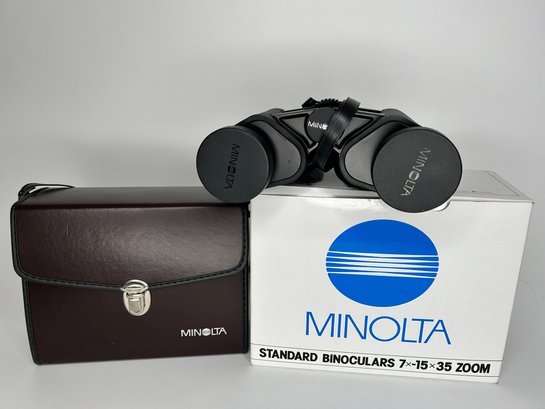 Minolta Standard Binoculars 7x-15x35 Zoom New In Box