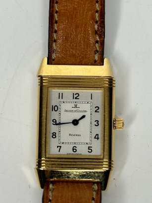 Vintage Jaeger-le Coultre Reverso 18k Gold Case Swiss Made Watch