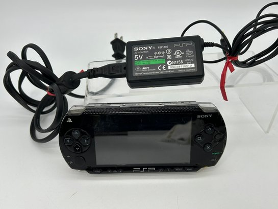 Sony PlayStation Portable PSP With Charger- Turns On