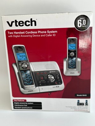 NEW Vtech 2 Handset Cordless Phone System & Answering System With Caller ID