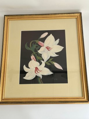 Henry Laforet 1950's Mid Century Modern Framed, Oil On Silk #2