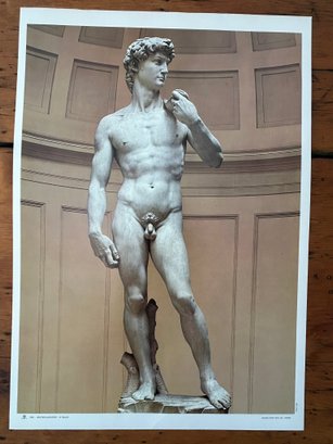 Print Of David By Michelangelo Printed In Italy Edizioni D'arte Nova Lux Firenze
