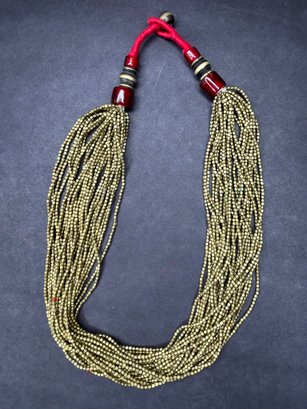 Multi Strand Layered Beaded Necklace