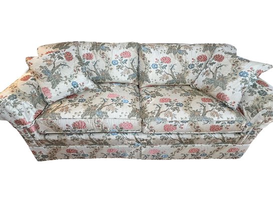 Vintage Kindel Fine Upholstered 2 Large Cushion Sofa