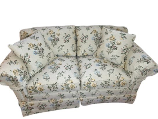 Vintage Kindel Fine Upholstered Love Seat Sofa