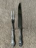 Sterling Silver Carving Set Of Knife And Fork