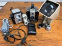 Vintage Mixed Lot Of Kodak Brownie Hawkeye & Starflex Film Cameras And Accessories