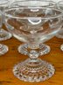Set Of 12 Anchor Hocking Clear Bubble Foot Champagne /tall Sherbet Glasses
