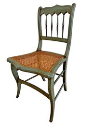 Antique Child Size Spindle Back Caned Chair