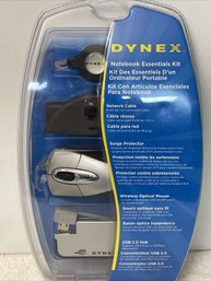 New DYNEX Notebook Essentials Accessories Kit MOUSE USB SURGE CABLES HUB 2.0