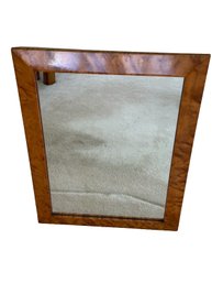Large Decorative Tiger Wood Grain Style Framed Mirror