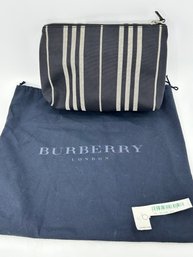 Burberry Blue Stripe Makeup Bag And Dust Cover