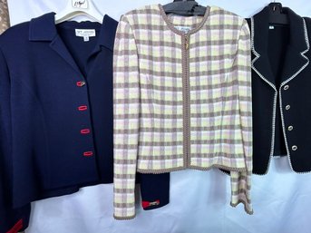 Vintage Lot Of St John By Marie Gray Jacket Blazers Size 14