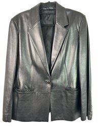 Linda Allard Ellen Tracy Leather Jacket Size 16