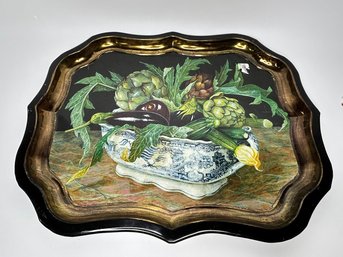 Serving Platter With Painting By Mimi Roberts Ian Logan London