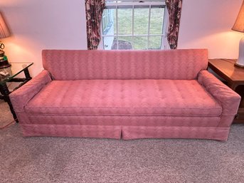 Vintage Large Single Cushion Pink Sofa Couch