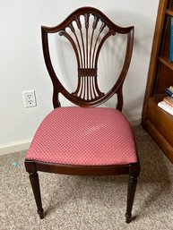 Handmade Charak Furniture Co Ornate Back Wood Side Chair