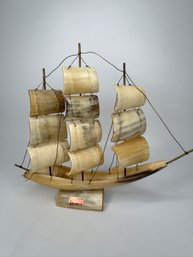 Hand Made Genuine Horn Ship Model - Italy