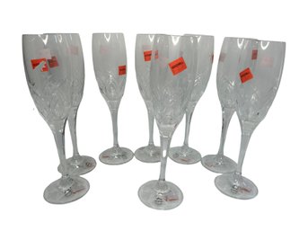 Towle Lead Crystal Champagne Flutes - Set Of 8